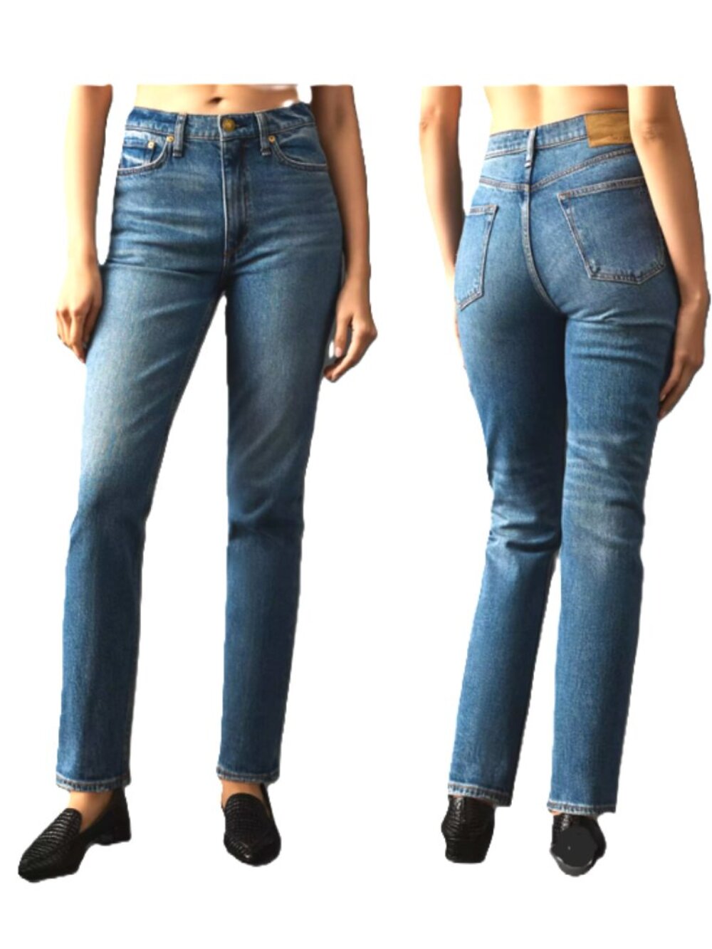Rag & Bone Size 27 Wren High Rise Slim Straight Jeans in Huntley Light Wash